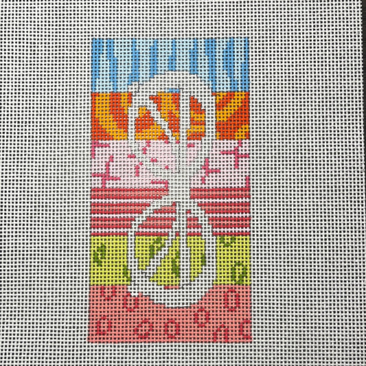 Bright stripe eyeglass case