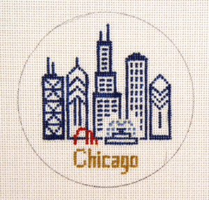 Chicago skyline cross-stitch