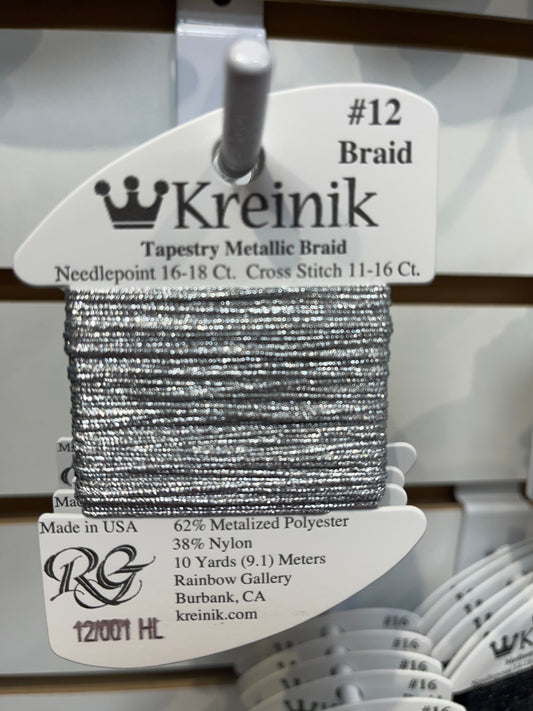 Kreinik #12 - Silver High Lustre - 12/001hl