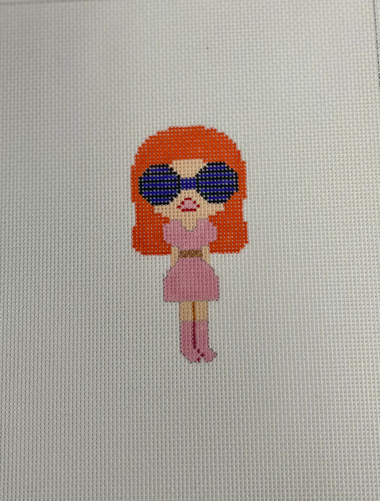 Orange Girl with Stitch Guide