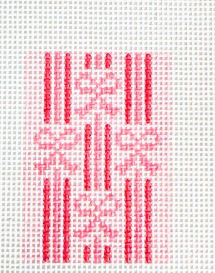 Striped Pink Bow Tag