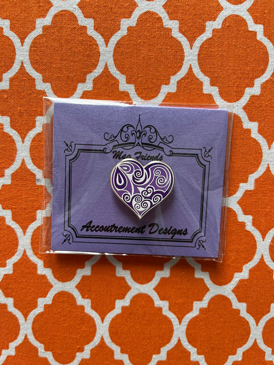 Purple Swirl Heart