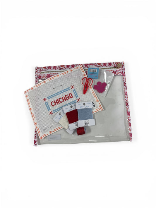 Emily's Beginner Needlepoint Kit - Chicago #13 mesh