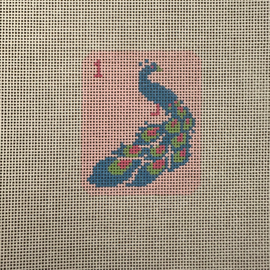 Mahjong Peacock Tile Pink/Green