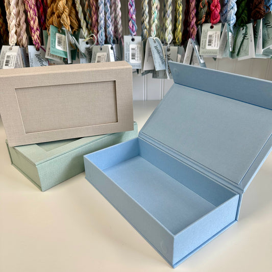 Self-Finishing Keepsake Box w/Magnetic Closure (Beige Blue)
