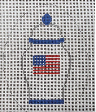 American Flag Ginger Jar