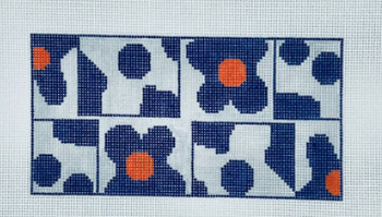 Floral Eyeglass Case- Blue/Orange