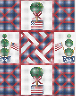 Red/White and Blue Tic Tac Toe