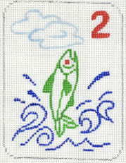 MIni Mahjong Tile - Fish