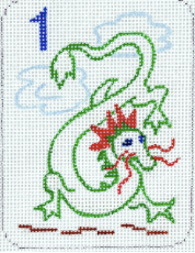 MIni Mahjong Tile - Dragon