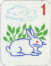 MIni Mahjong Tile - Bunny