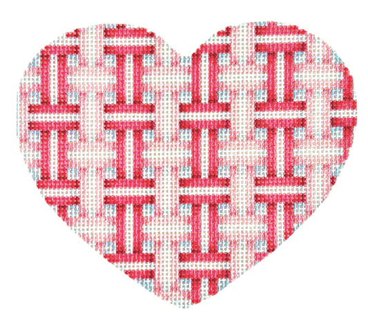 NTG TS577 - Woven Ribbon Large Heart/Rose