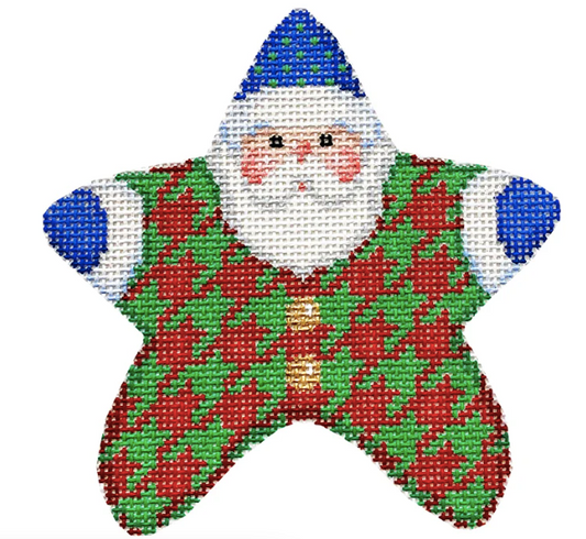 NTG TS373 - Red/Green Houndstooth PJ Santa