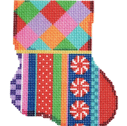 NTG TS358- Harlequin/Jolly Stripe Mini Sock