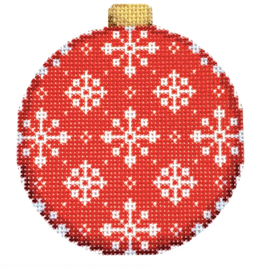 NTG TS357 - Snowflake Repeat on Red Ball Ornament