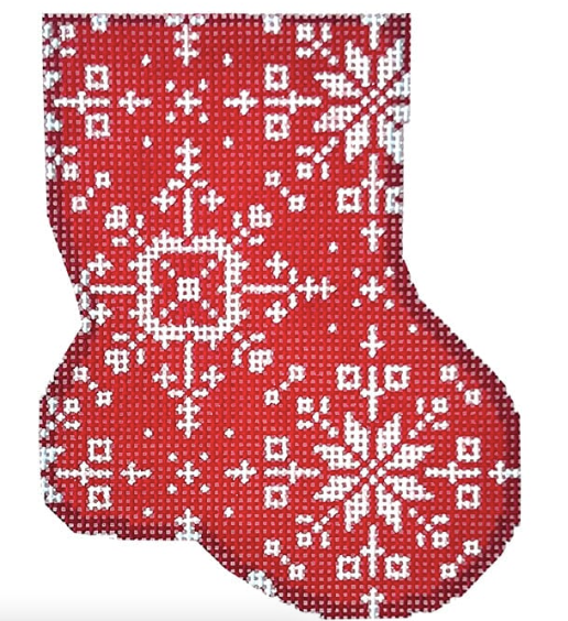 NTG TS349 - Red Snowflake Mini Sock