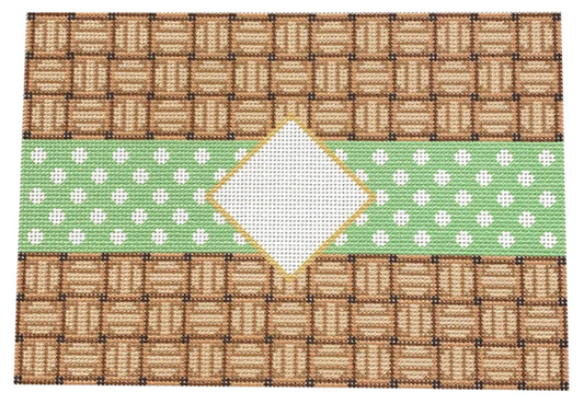 NTG TS188 - Wicker/Dot/Mono Clutch Lime