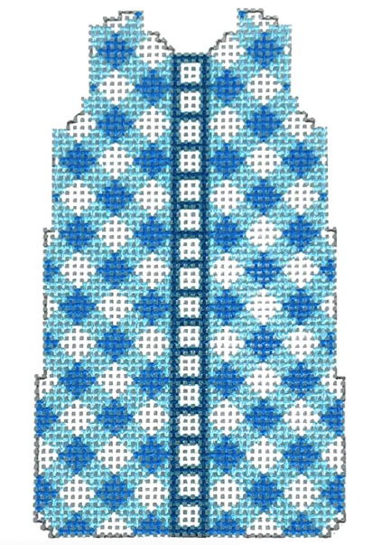 NTG TS146 - Blue Gingham Mini Shift