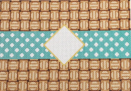 NTG TS101 - Wicker/Dot/Mono Clutch Aqua