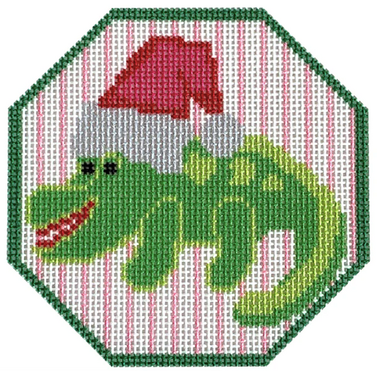 NTG TS088 - Alligator with Santa Hat Octagon