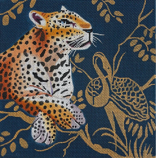 Tiger on blue