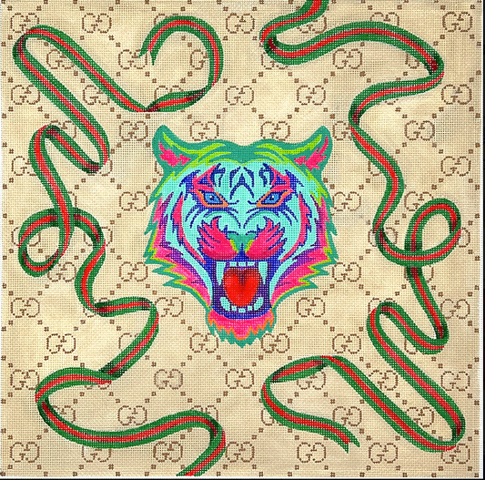 Tiger w/ Green Swirls