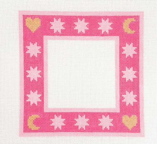 Moon & Stars Pink Picture Frame