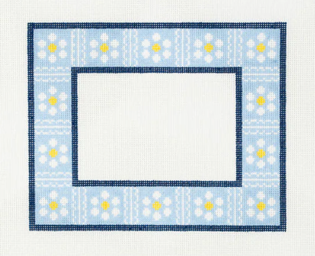 Blue Scallop Daisy Frame
