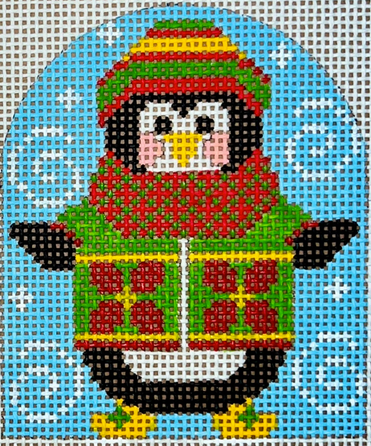 Penguin with Flower Sweater