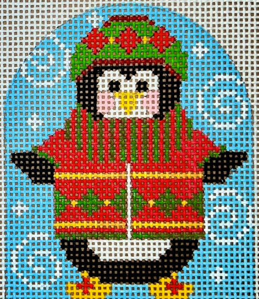 Penguin with Diamond Sweater