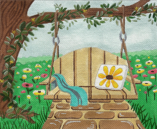 Summer Tree Swing Scene