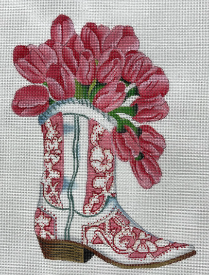 Tulips in Cowboy Boot