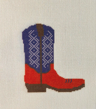 Orange and Purple Cowboy Boot