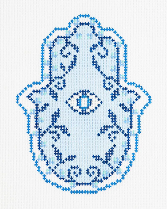 Garden Hamsa - Blue