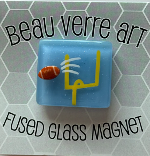 Field Goal Fused Glass Needle Minder