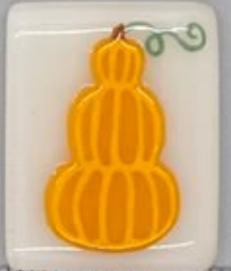 Pumpkin Stack Fused Glass Needleminder