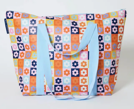 Square Garden Zip Medium Tote