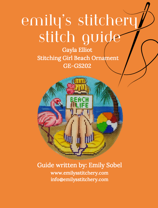 Emily's Stitch Guide - Gayla Elliot Stitching Girl Beach