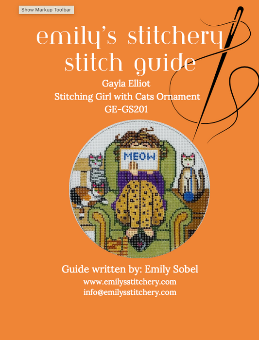 Emily's Stitch Guide - Gayla Elliot Stitching Girl Cats