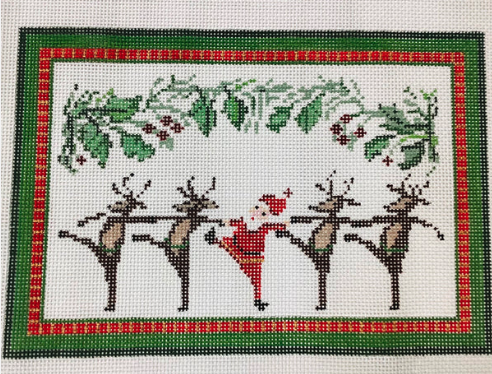 Dancing Santa and Reindeer