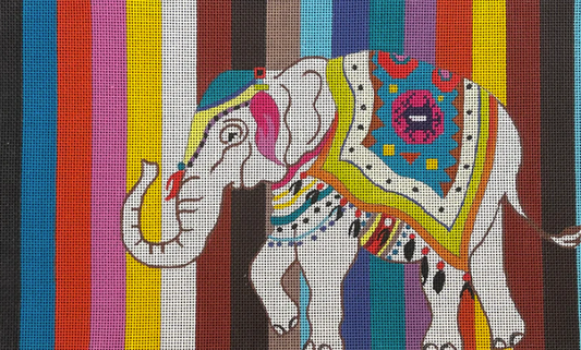 Elephant on Stripes