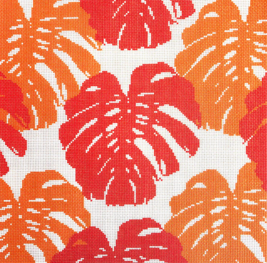 Monstera Leaf - Orange