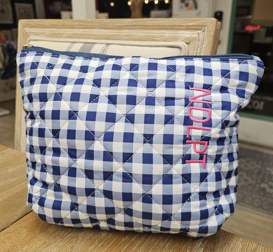 Blue & White Gingham Mini Bag