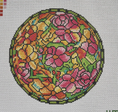 Poppy Stained glass round 13 TS
