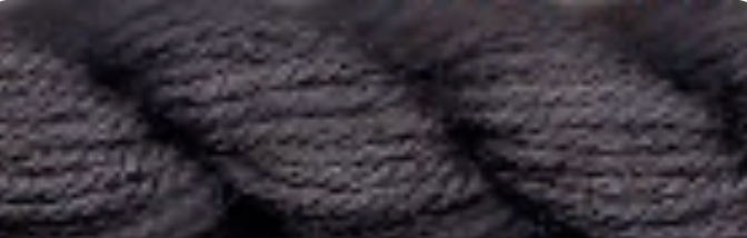 A close-up of dark charcoal gray twisted yarn texture.