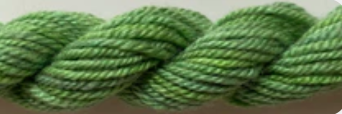 Green twisted cotton yarn cord