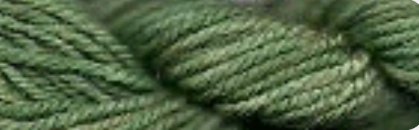 A close-up of olive green twisted yarn or thread filling the frame.