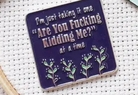 Funny sarcastic enamel pin