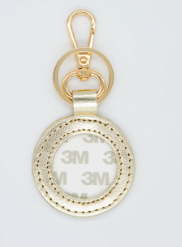 Planet Earth Circle Leather Key Fob