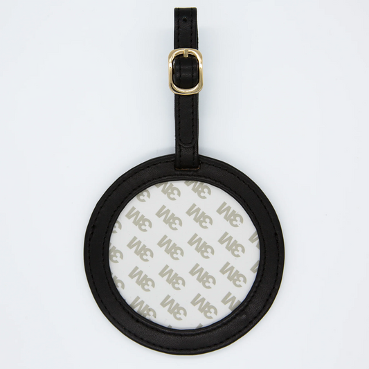 Round Luggage Tag - Black